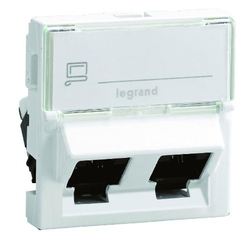 LEGRAND 076502 DATA MOD RJ45 UTP 2MOD WT afbeelding 2