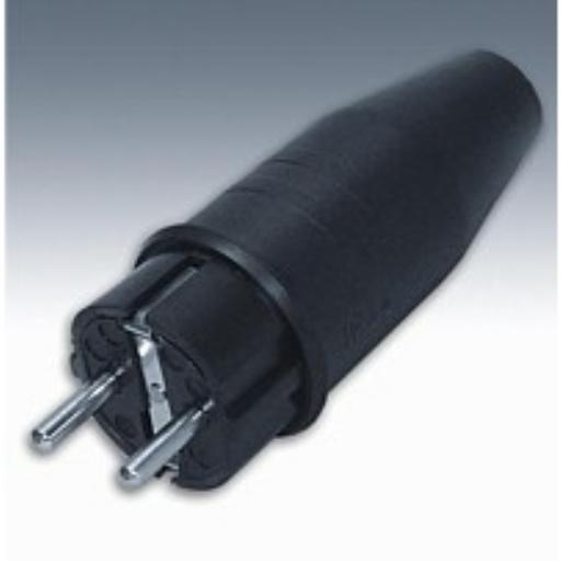 Rubber stekker 16A 250V Randaarde Keraf 104458