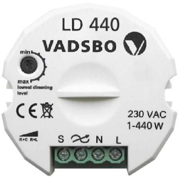 VADSBO DIMMER LD440 DIMMER UNIV PUSH 1-400W afbeelding 2