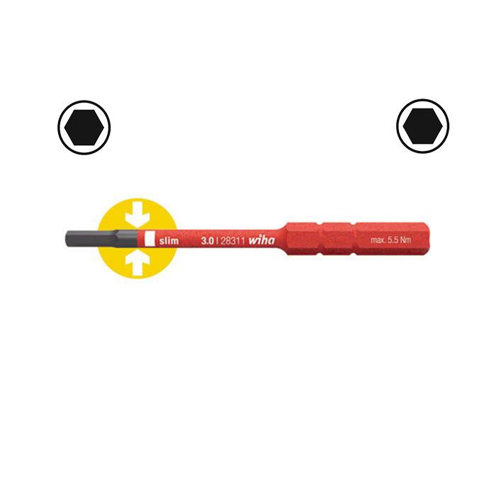 WIHA Bit SlimBit Electric Inbus 2831-18 4,0mm 5.5 Nm