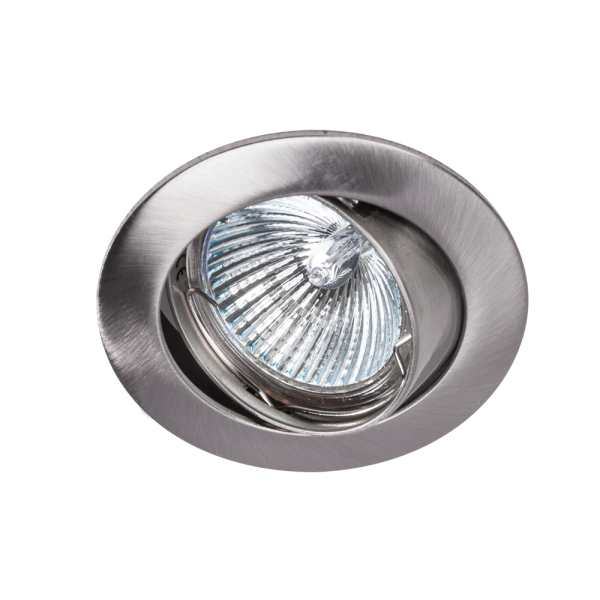 Inbouwspot GX5,3 50mm kantelbaar schuin gesch. alu