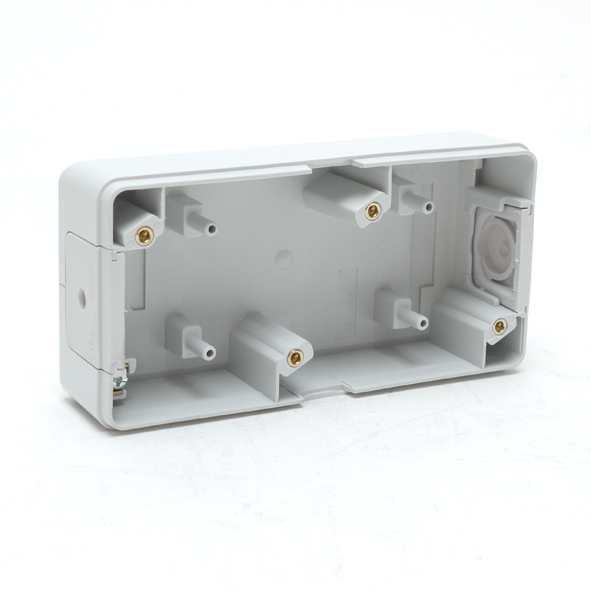 Opbouwbehuizing IP44 horizontaal 2v 2x inv WG8 afbeelding 2