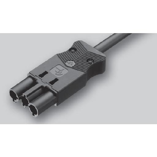 Aansluitsnoer male AC166 3X1.5mm² 2M zwart ADELS Eca 1804581