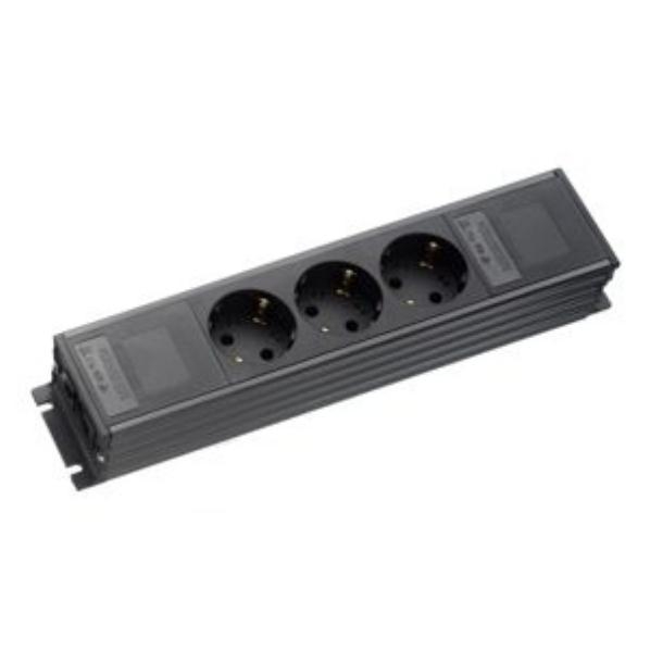 Spanningsblok 8 stopcontacten zwart 1154/8-2 8V GST18 Wieland aansluiting afbeelding 2