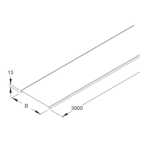Kabelgoot deksel 200mm 3m RD200 afbeelding 2