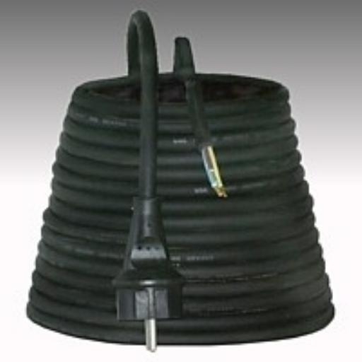 Aansluitsnoer 10 meter 3x2.5mm² rubber stekker aangespoten