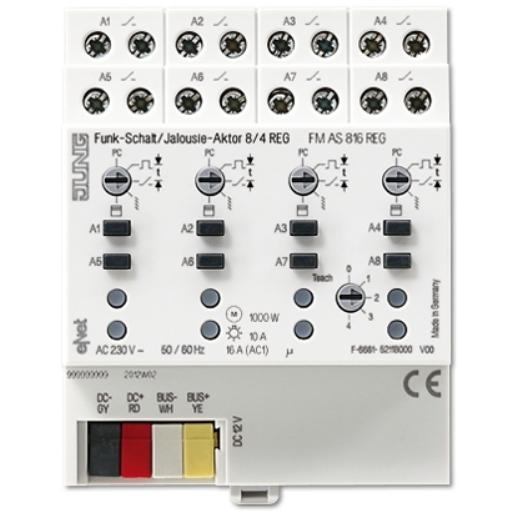 eNet RF 8v schakelactor/4v jaloezie  DIN rail afbeelding 2