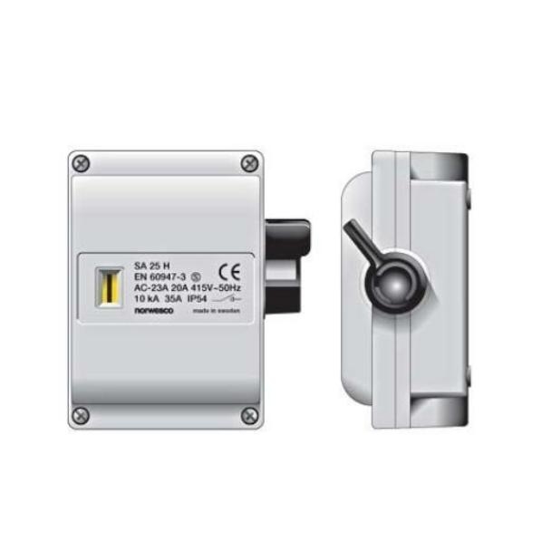 NORWESCO SA325 WERKSCHAKELAAR 25A 500V3P IP54 afbeelding 2