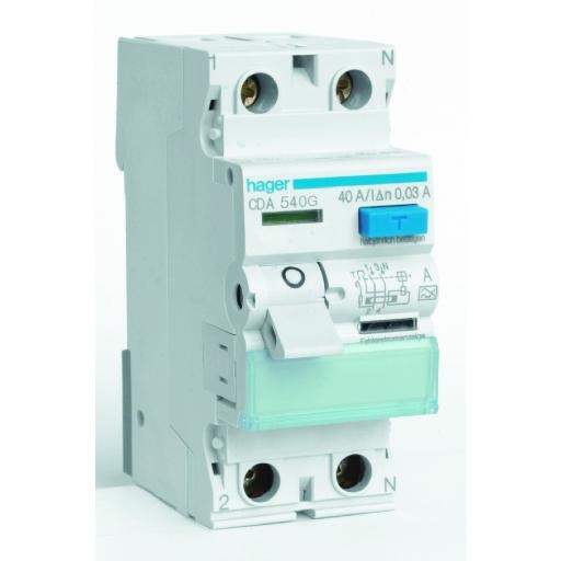 Hager Set 2xAardlekschakelaar 2-P 40A/30mA klasse A VKS15S afbeelding 2