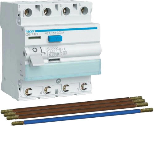 Hager Set 1xAardlekschakelaar 4-P 40A/30mA klasse A VKS161S afbeelding 2