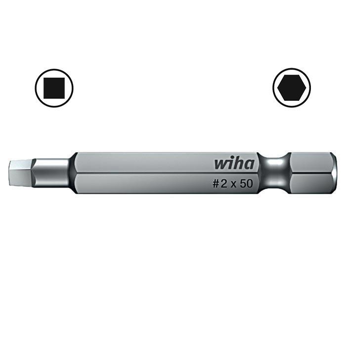 WIHA Professional Bit 1/4" E6,3 Robertson 2 7048Z 2,8x90mm afbeelding 2