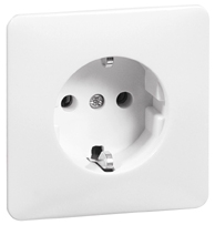 Wandcontactdoos RA (type F) 1v inbouw glanzend wit Standaard