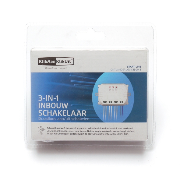 ACM-3500-3 3-voudige inbouw schakelaar Klik aan klik uit (70053) afbeelding 2