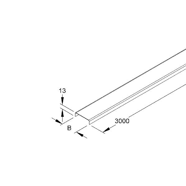 Kabelgoot deksel 70mm 3m RD070 afbeelding 2