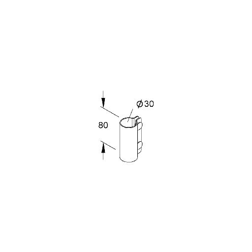 Buis koppeling 30 80mm RVS R2B30 afbeelding 2