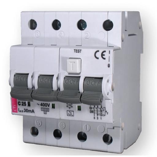 ETI KZS-4M B 32A 30MA AARDLEKAUT. KZS-4M B 32A 30M afbeelding 2