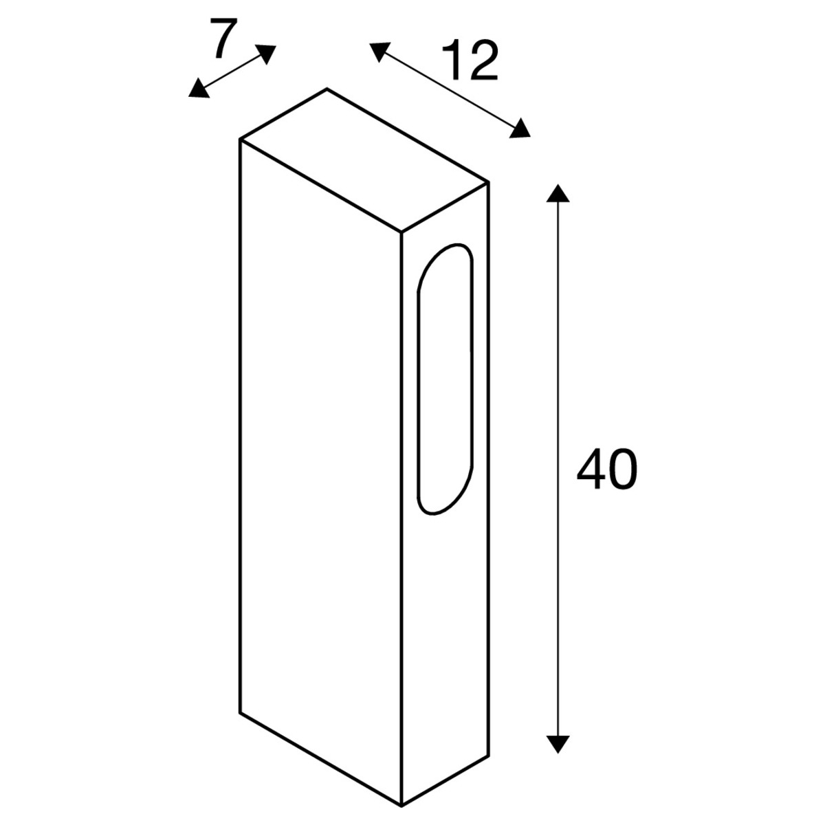 SLV slotbox 40 Bolderarmatuur voor Tuinverlichting, 1x 8W