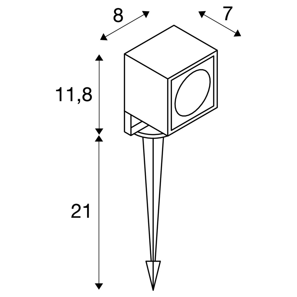 SLV Nautilus Grondpenarmatuur voor Tuinverlichting 1x 8.5W afbeelding 2