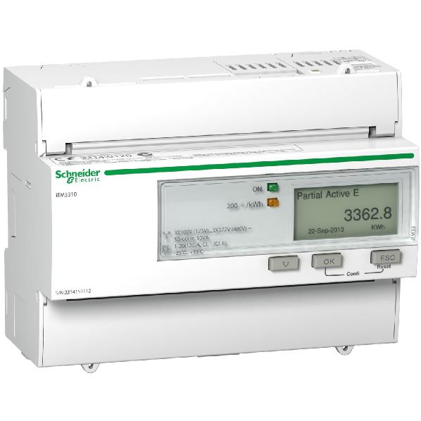 SCHNEIDER A9MEM3310 IEM3310 125A KWH METER PULS MI afbeelding 2