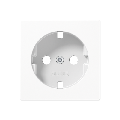 Jung AS500 centraalplaat voor wit stopcontact 1520EINS met randaarde (A 1520 PL WW)