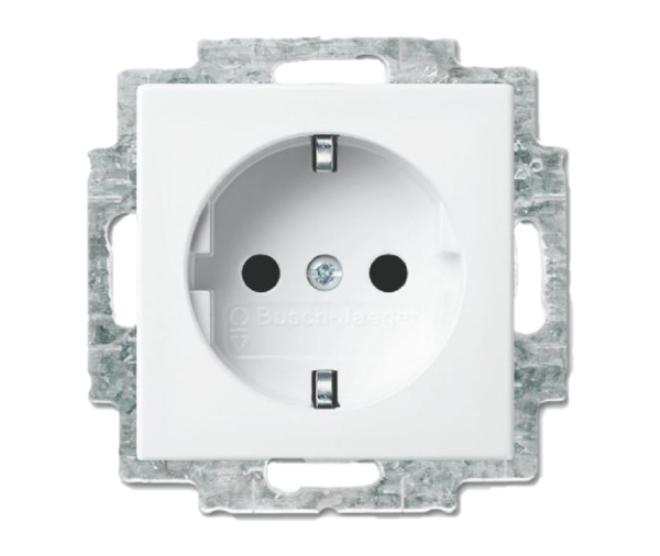 ABB Busch-Jaeger  SI-B Wandcontactdoos RA (type F) 1-voudig inbouw alpinwit 20 EUCR-914