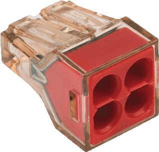 Wago Lasklem 4-polig 4mm transparant afbeelding 2