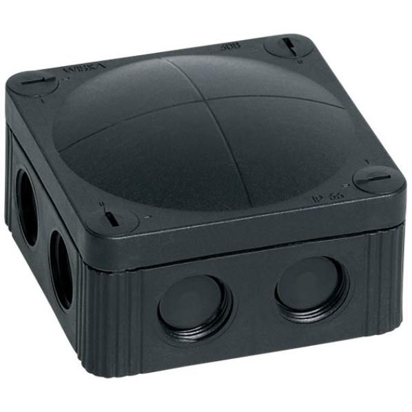 Wiska kabeldoos zwart 560051 M20 IP67 met schroef deksel RAL 85x85mm
