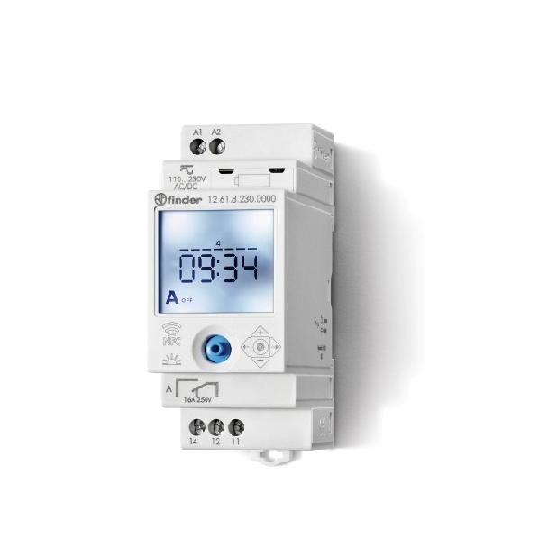 FINDER 12.61.8.230.0000 KLOK DIG 230VAC16A 1W NFC afbeelding 2