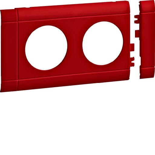 Afdekraam 2-v 80x150mm IP20 RAL3020 rood afbeelding 2