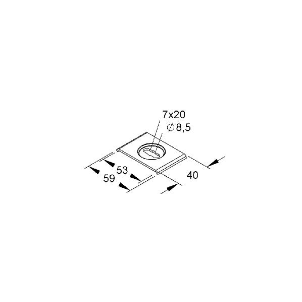 Draadgoot ophangbeugel GTL40 afbeelding 2