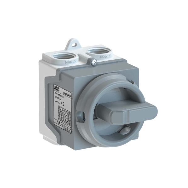 ABB ONE20M4G WERKSCHAKELAAR 4P 20A IP67 GR afbeelding 2