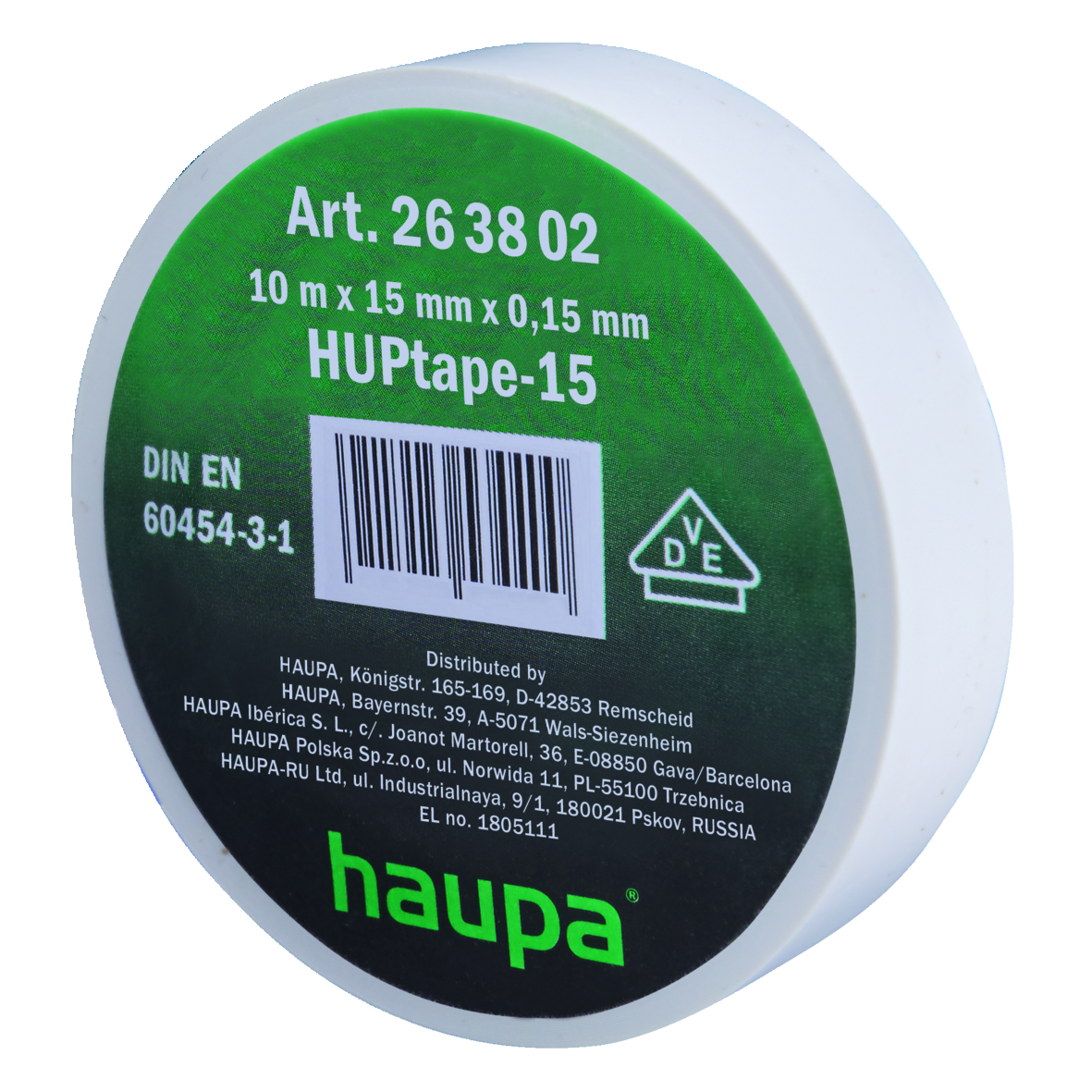 HAUPA 263864 ELEKTRO-ISOLATIETAPE 25MMX20 M afbeelding 2