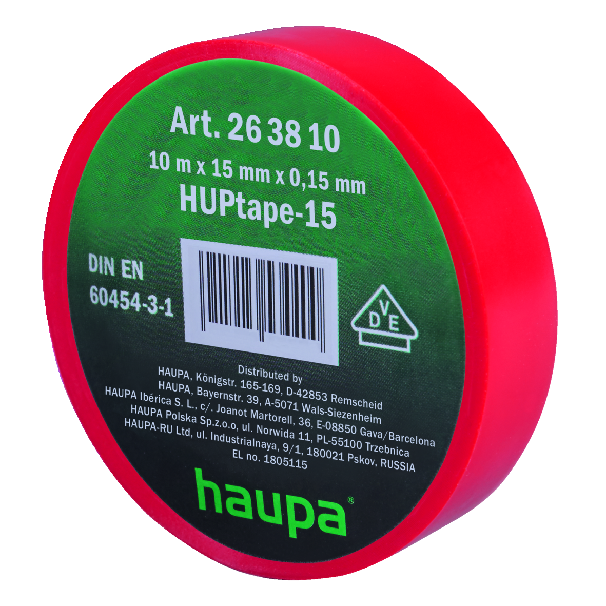 HAUPA 263872 ELEKTRO-ISOLATIETAPE 25MMX20 M afbeelding 2