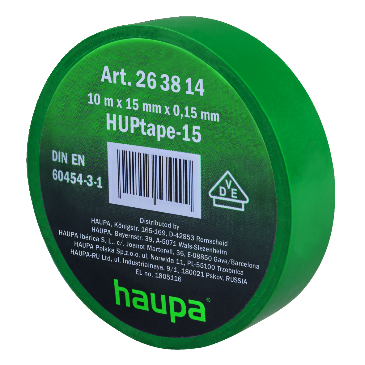 HAUPA 263876 ELEKTRO-ISOLATIETAPE 25MMX20 M afbeelding 2
