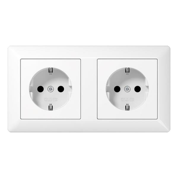 WCD RA 2x1v inb hor kv incl.afdekraam alpinewit AS afbeelding 2