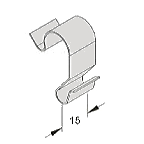Draadgoot dekselclip RVS GTDC 54/105 ER