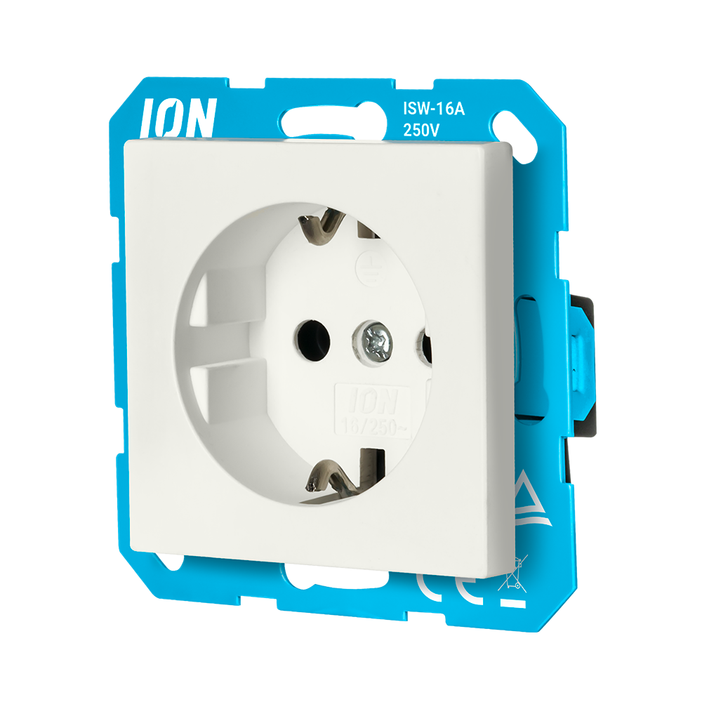 ION Wandcontactdoos RA V1/J1 Mat Alpin Wit afbeelding 3