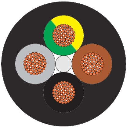 Vinylsnoer VMvL 2x1,5 zwart rond Eca ring 100m