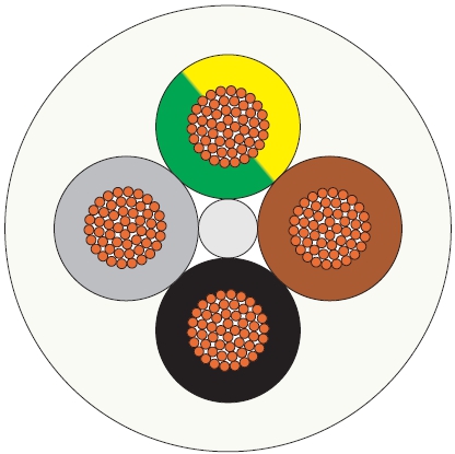 Vinylsnoer VMvL 3G0,75 wit rond Eca ring 100m afbeelding 2