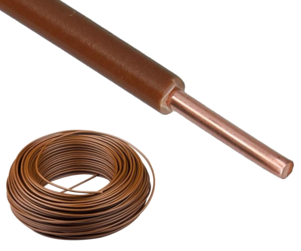 Dynamic Installatiedraad VD H07V-U Eca 2,5 mm² KEMA (doos 100m) bruin H7VUE011203