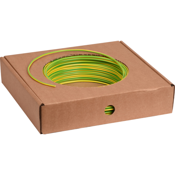 Dynamic Installatiedraad VD H07V-U Eca 2,5 mm² KEMA (doos 100m) geel/groen H7VUE011204