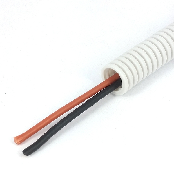 Flexbuis 5/8" (ø16mm) PP bedraad VD Eca 1x2,5+1x1,5 mm² (br,zw) grijs (rol 100m) afbeelding 2