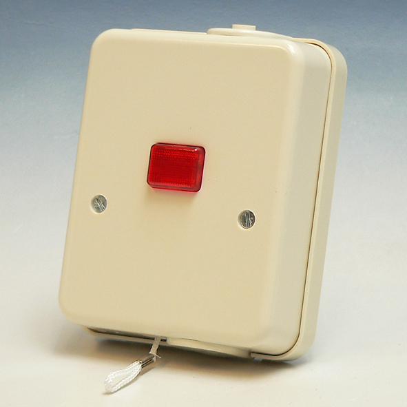 Badkamertrekschak. opb 2p controle IP44 crème afbeelding 2
