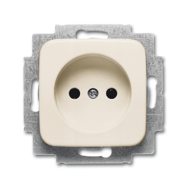 Busch-Jaeger wandcontactdoos 1-voudig zonder randaarde inbouw creme (2CKA002111A0532) afbeelding 2