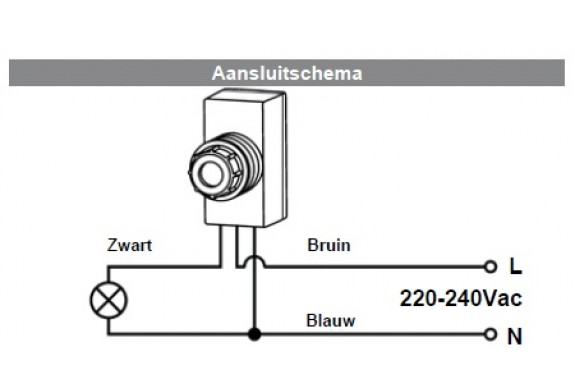 Klemko IB-06 schemerschakelaar inbouw 820010