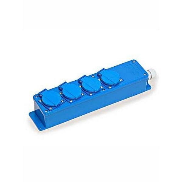 Snoercentrale WCD RA slagvast 4v klapdeksel blauw afbeelding 2