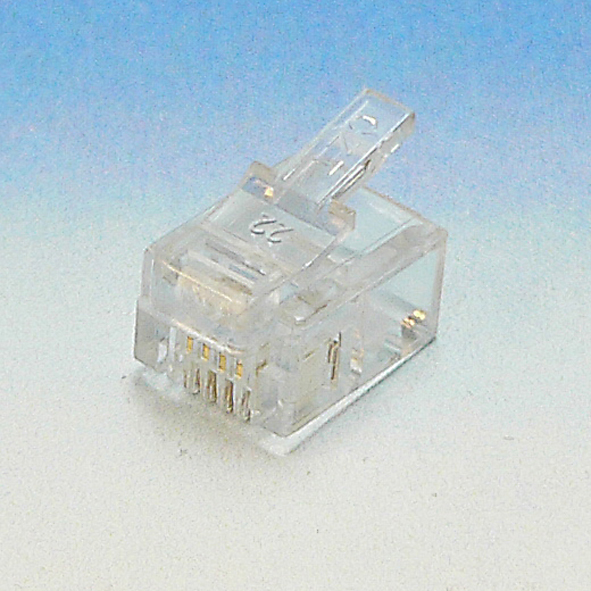 RJ Connector 6p4c RJ11 plat soepele kabel
