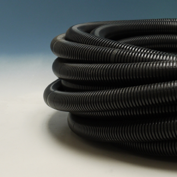 Fränkische Kabuflex-R mantelbuis PE DN 110/93mm met trekkoord en mof zwart (rol 50m) afbeelding 2