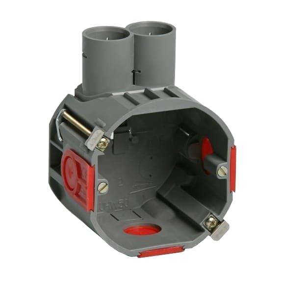 Attema Hollewanddoos 50mm diep rond ø76mm (inv.2x16/19mm) grijs UHW50 1081