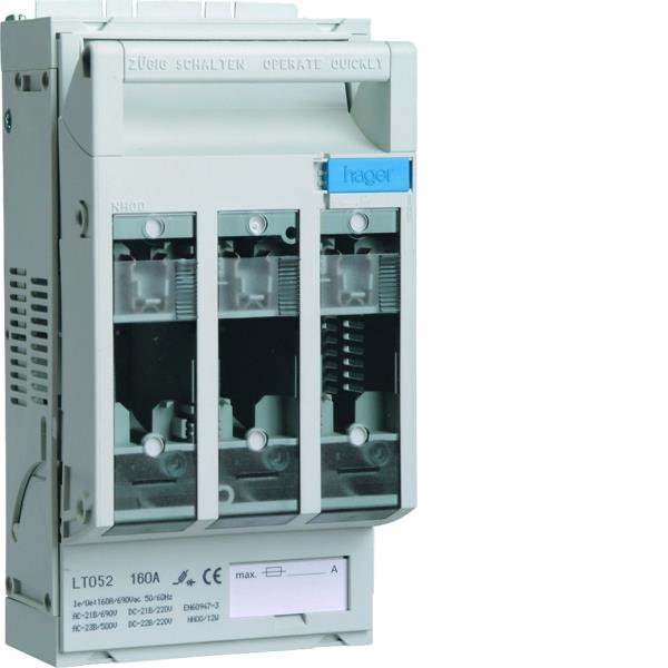 Hager Mespatroonlastscheider NH00 3x160A, bout LT052 afbeelding 2